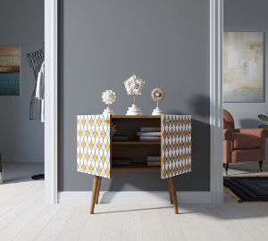 Комод на высоких ножках "Berber" малый принт 22 арт BB13/Print_22