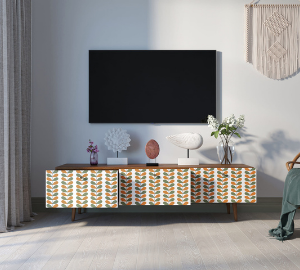 Комод "Berber" с ящиками низкий под TV 23 принт арт BB19/Print_23