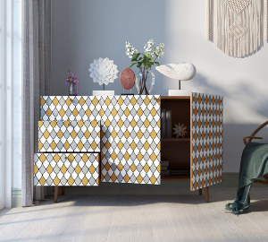 Комод "Berber" с двумя дверками и ящиками принт 22 арт BB17/Print_22