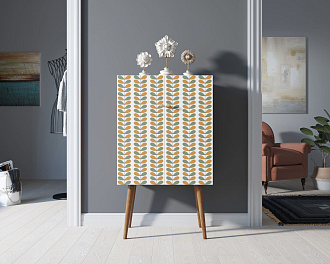 Комод на высоких ножках "Berber" принт 23 арт BB09/Print_23