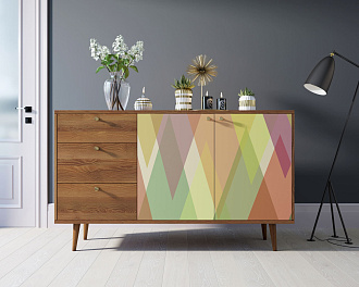 Комод "Berber" с двумя дверками и ящиками 16 принт арт BB05/Print_16
