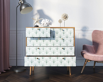 Комод "Berber" пять ящиков 38 принт арт BB36/Print_38