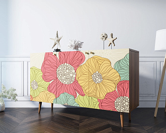 Комод "Berber" три дверки 5 принт арт BB01/Print_05