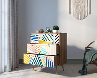 Комод "Berber" три ящика 42 принт арт BB40/Print_42