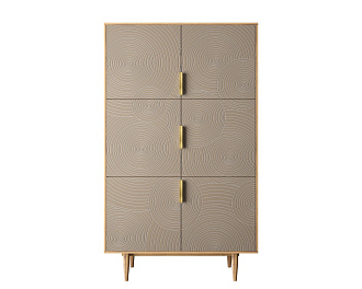 Большой комод с шестью дверками "Line" R20/beige