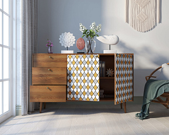 Комод "Berber" с двумя дверками и ящиками 22 принт арт BB05/Print_22