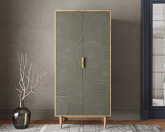 Шкаф малый двухстворчатый "Line" R24/browngrey