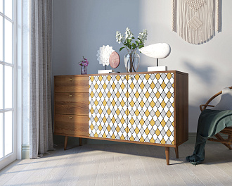 Комод "Berber" с двумя дверками и ящиками 22 принт арт BB05/Print_22