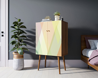 Комод на высоких ножках "Berber" 16 принт арт BB09/Print_16