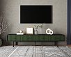 Комод с четырьмя ящиками под TV "Emerson" арт EM06/green/L