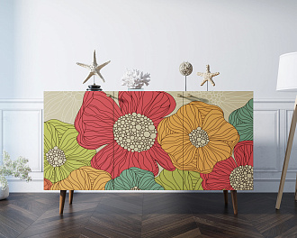 Комод "Berber" три дверки 5 принт арт BB01/Print_05