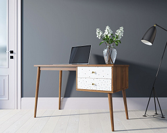 Стол рабочий "Berber" принт 15 с одной тумбой арт BB20/Print_15