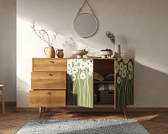 Комод "Berber" с двумя дверками и ящиками  арт BB05/Print_53