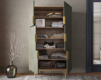 Большой комод с шестью дверками "Line" R20/browngrey
