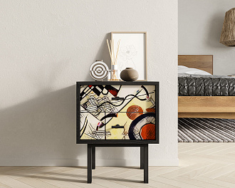 Тумбочка с двумя ящиками "Emerson" by Kandinsky арт EM16/Print_01