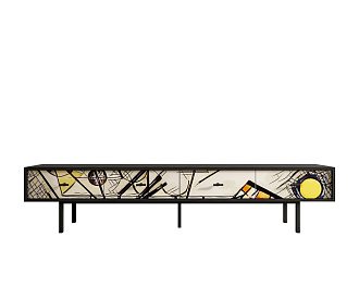 Комод с четырьмя ящиками под TV "Emerson" by Kandinsky арт EM06/Print_01