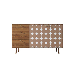 Комод "Berber" с двумя дверками и ящиками 17 принт арт BB05/Print_17
