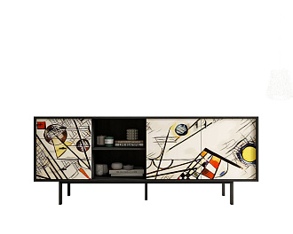 Комод с дверками и нишей "Emerson" by Kandinsky арт EM15/Print_01