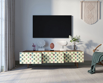 Комод "Berber" с ящиками низкий под TV принт 24 арт BB19/Print_24