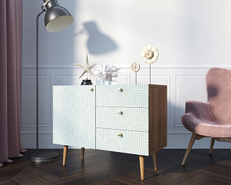 Комод "Berber" три ящика и дверка 34 принт арт BB34/Print_34