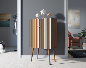 Комод на высоких ножках "Berber" 20 принт арт BB09/Print_20