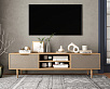 Комод "Line" с нишей низкий под TV R27/beige