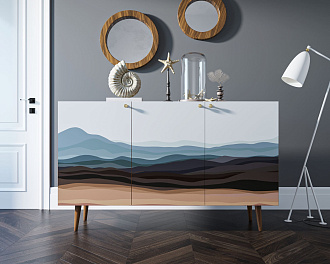 Комод "Berber" три дверки 11 принт арт BB01/Print_11