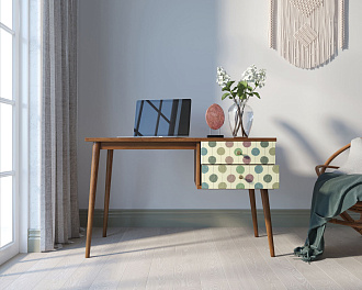 Стол рабочий "Berber" принт 24 с одной тумбой арт BB20/Print_24