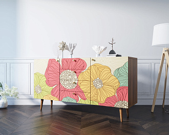 Комод "Berber" с ящиками 5 принт арт BB14/Print_05
