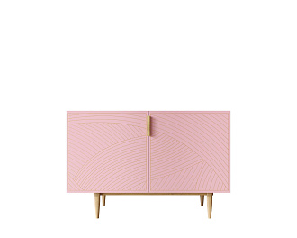 Комод с двумя дверками "Line" LN01/GR1/pink