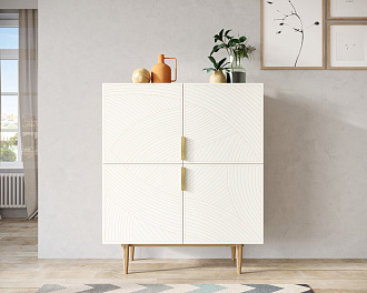 Большой комод с четырьмя дверками "Line" LN03/GR1/beige