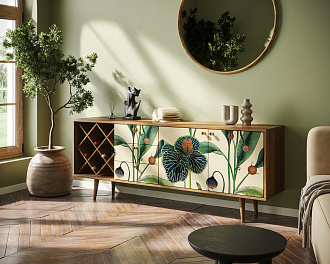 Комод "Berber" удлиненный с бутылочницей принт 7 арт BB15/Print_07