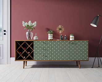 Комод "Berber" удлиненный с бутылочницей 12 принт арт BB15/Print_12