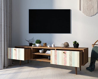 Комод "Berber" с нишей низкий под TV принт 45 арт BB49/Print_45