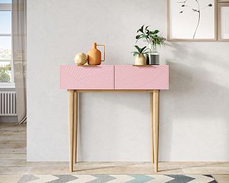 Консоль с двумя ящиками "Line" LN16/GR1/pink
