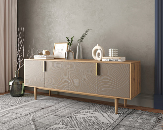 Комод под TV с четыремя дверками "Line" R21/beige