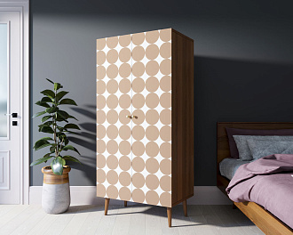 Шкаф малый двухстворчатый "Berber" принт 17 арт BB08/Print_17