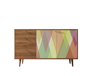Комод "Berber" с двумя дверками и ящиками 16 принт арт BB05/Print_16