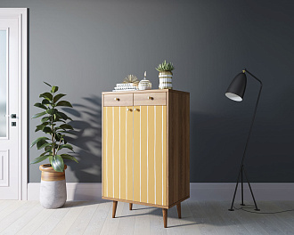 Комод "Berber" два ящика и дверки 43 принт арт BB46/Print_43