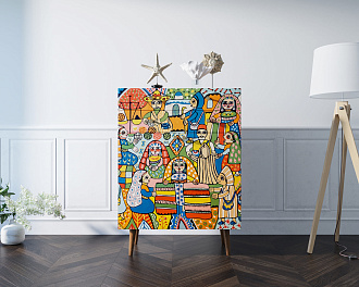 Комод "Berber" большой принт 1 арт BB12/Print_01