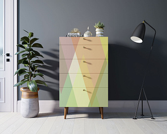 Комод высокий "Berber" принт 16 арт BB10/Print_16