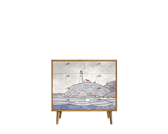 Комод "Berber" пять ящиков арт BB36/Print_51