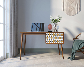 Стол рабочий "Berber" принт 22 с одной тумбой арт BB20/Print_22