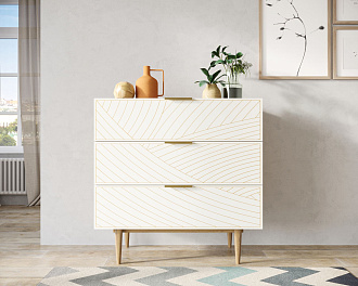Комод с тремя ящиками "Line" LN12/GR1/beige