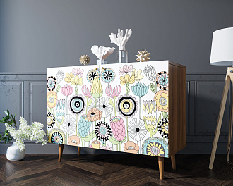 Комод с принтом 3 "Berber" две дверки арт BB04/Print_03
