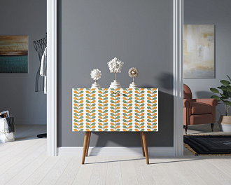 Комод на высоких ножках "Berber" малый принт 23 арт BB13/Print_23