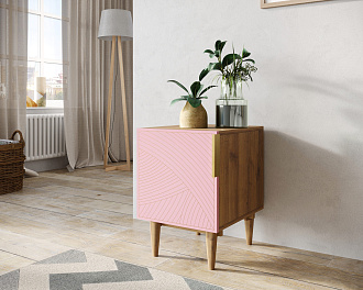 Тумбочка с дверкой "Line" LN08/GR1/pink