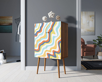 Комод на высоких ножках "Berber" принт 21 арт BB09/Print_21