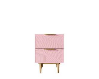 Тумбочка с двумя ящиками "Line" LN07/GR1/pink